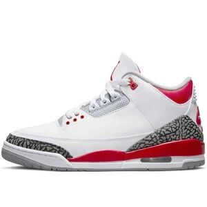Nike Air Jordan 3 Retro White Red Sneakers